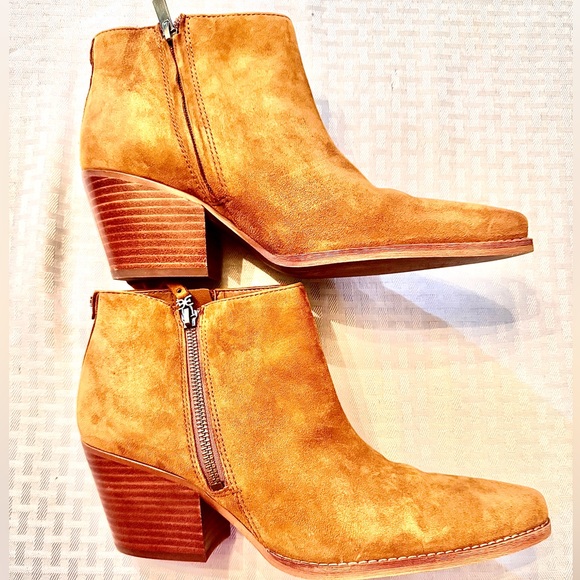 Sam Edelman Petty Suede Ankle Boots – Tan Camel – Women’s 9.5 M - Picture 5 of 13